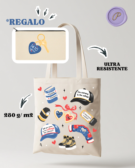HEATED RIVALRY COLLAGE TOTE BAG