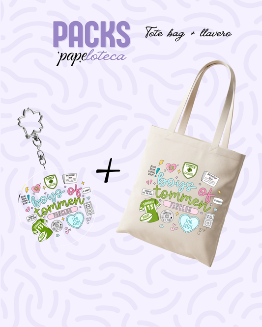 TOTE BAG + LLAVERO LOS CHICOS DE TOMMEN