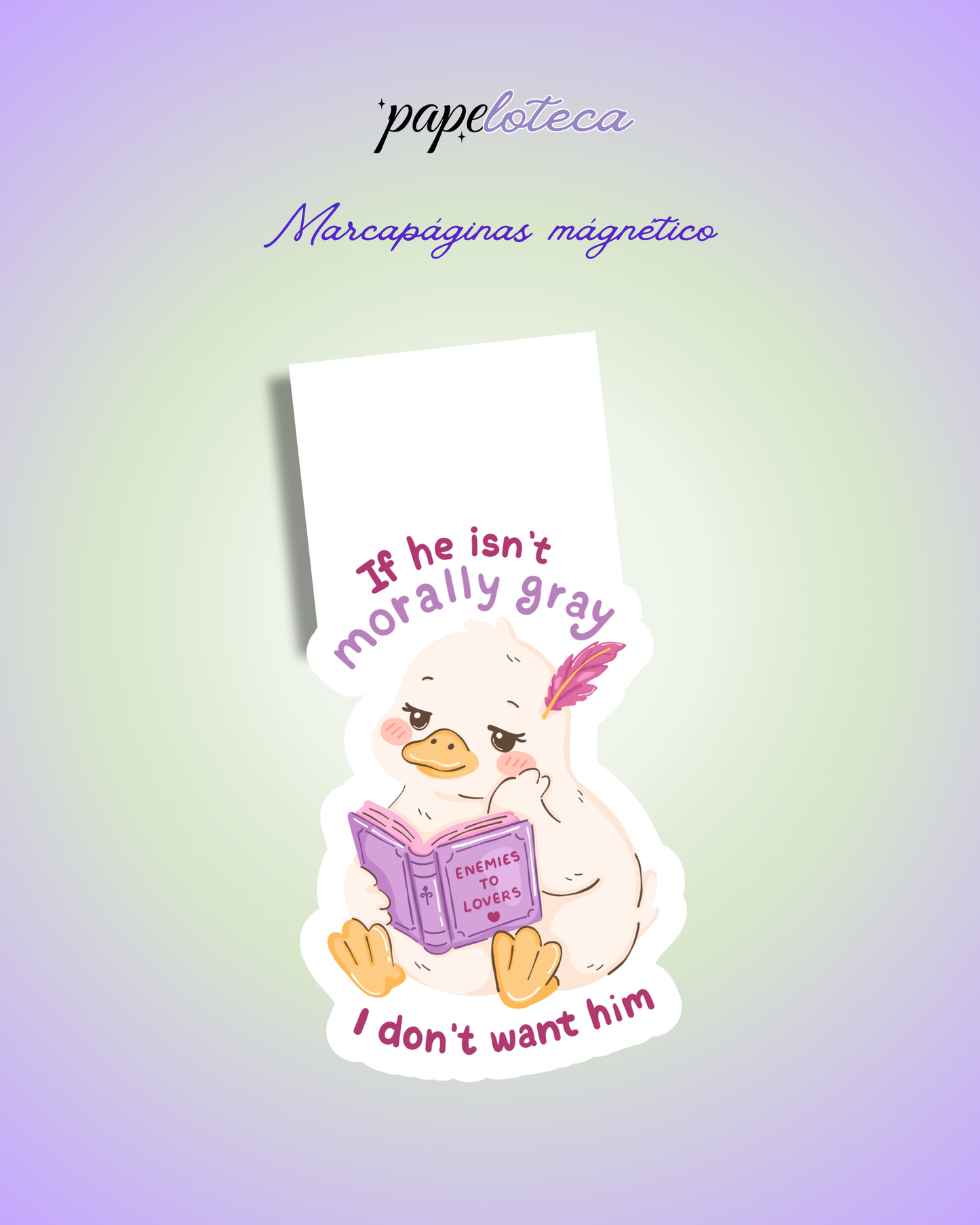 MAGNETIC BOOKMARKS DUCK MORALLY GREY MEN