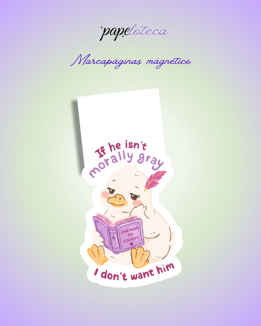 MAGNETIC BOOKMARKS DUCK MORALLY GREY MEN