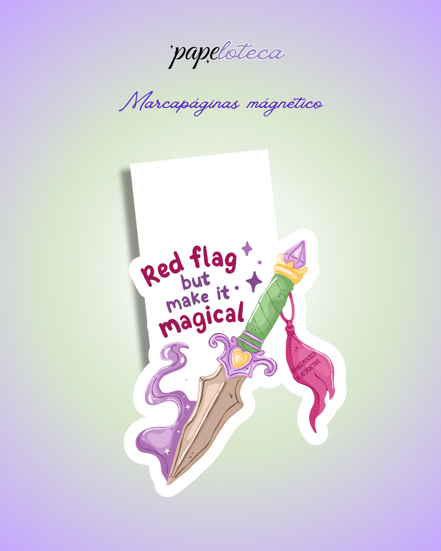 MAGNETIC BOOKMARKS RED FLAG MAGIC