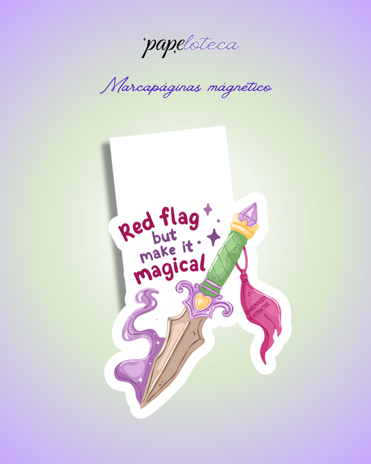 MAGNETIC BOOKMARKS RED FLAG MAGIC