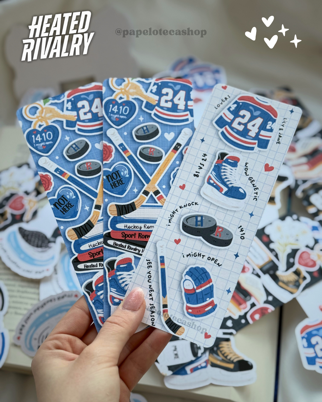 BOOKMARKS BLUE HEATED RIVALRY