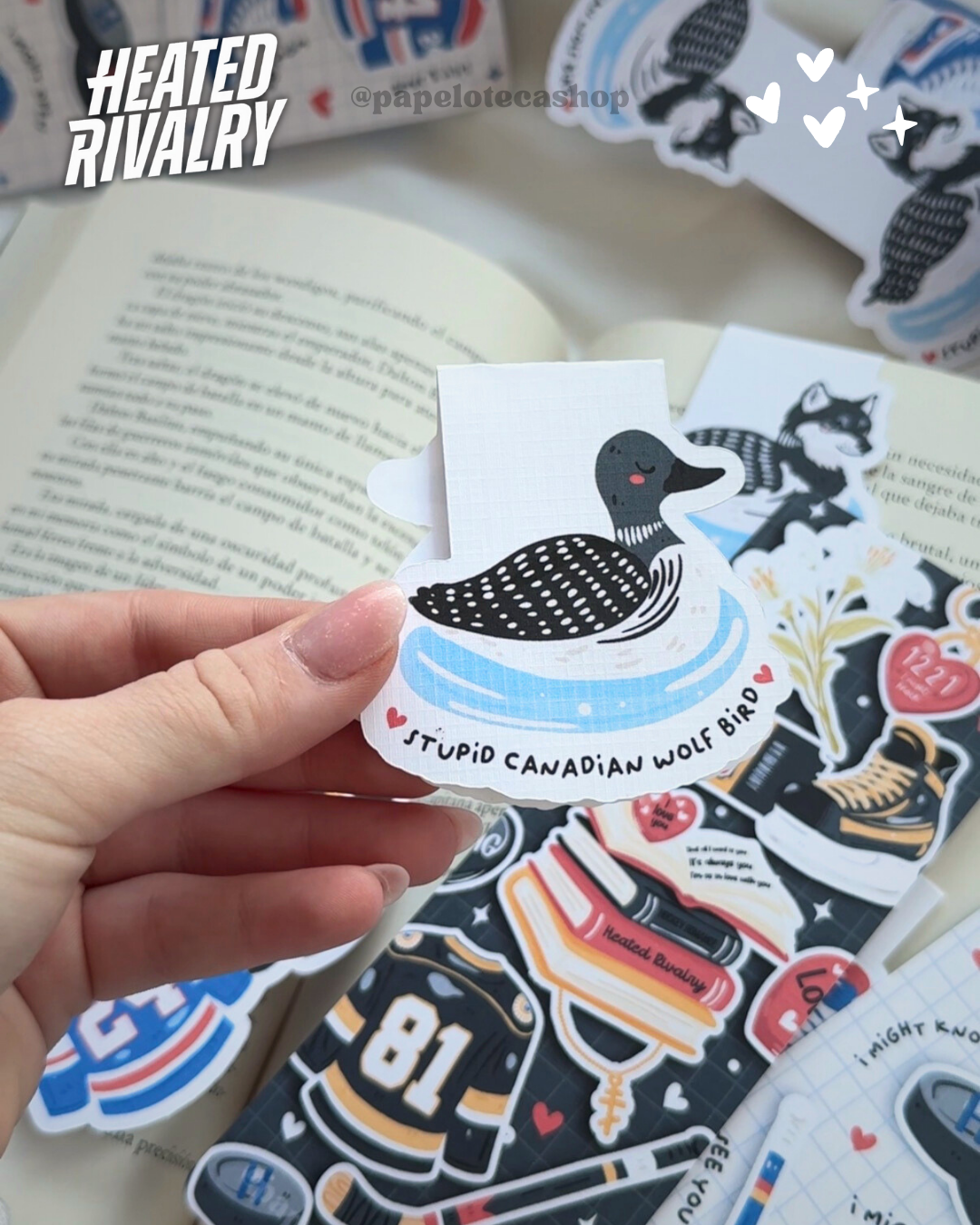 MAGNETIC BOOKMARKS HEATED RIVALRY DUCK