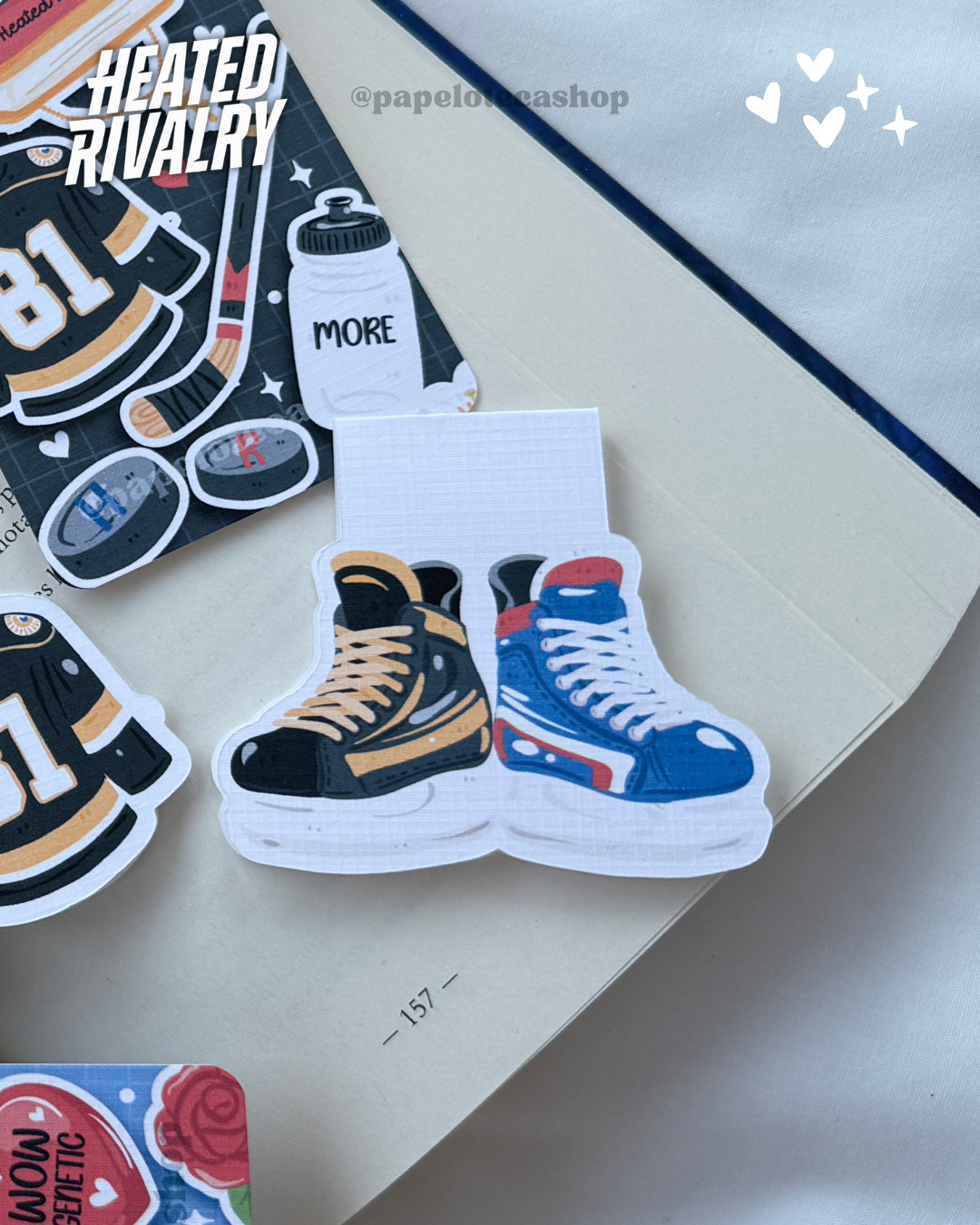 MAGNETIC BOOKMARKS HEATED RIVALRY SKATES