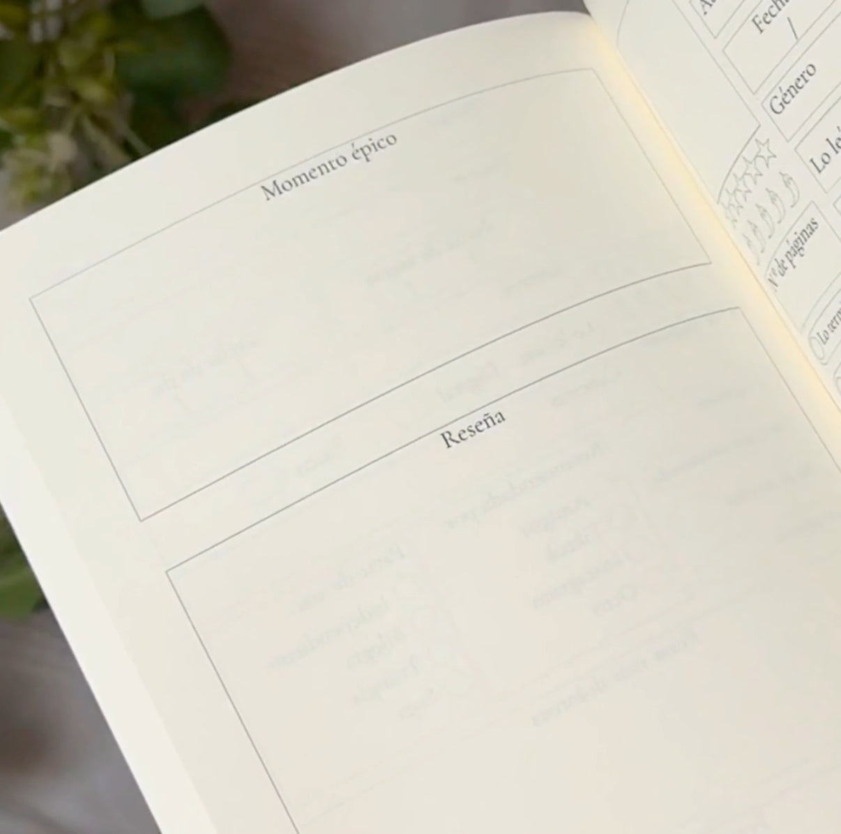 The reading journal / Diario de lectura