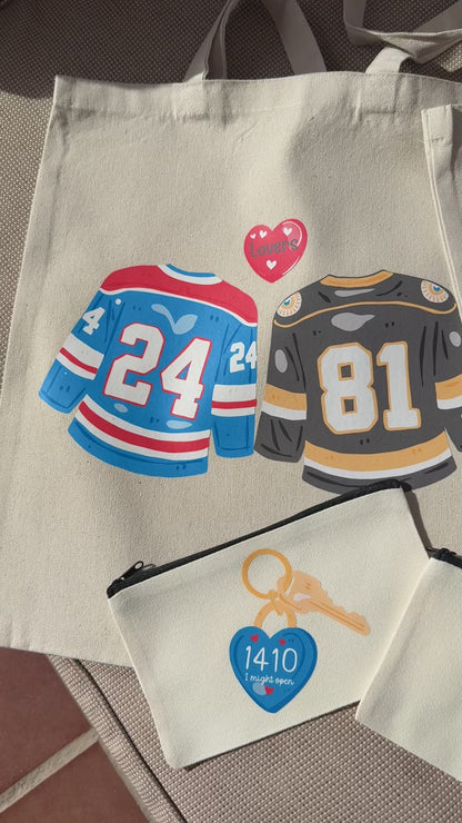 HEATED RIVALRY COLLAGE TOTE BAG